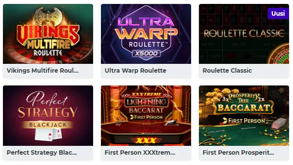 Pöytäpelit Kuvia Boost Casinolla