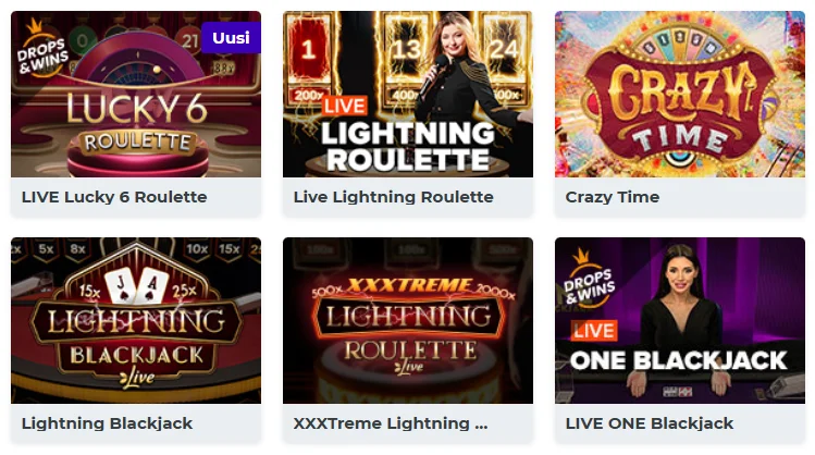 Boost Casino Live-pelit